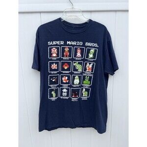 Super Mario Bros T-shirt Large Short Sleeve Mens